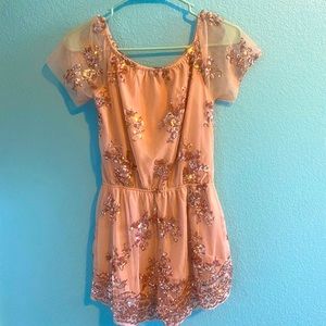 Rose Gold Showpo sequin Playsuit/ Romper